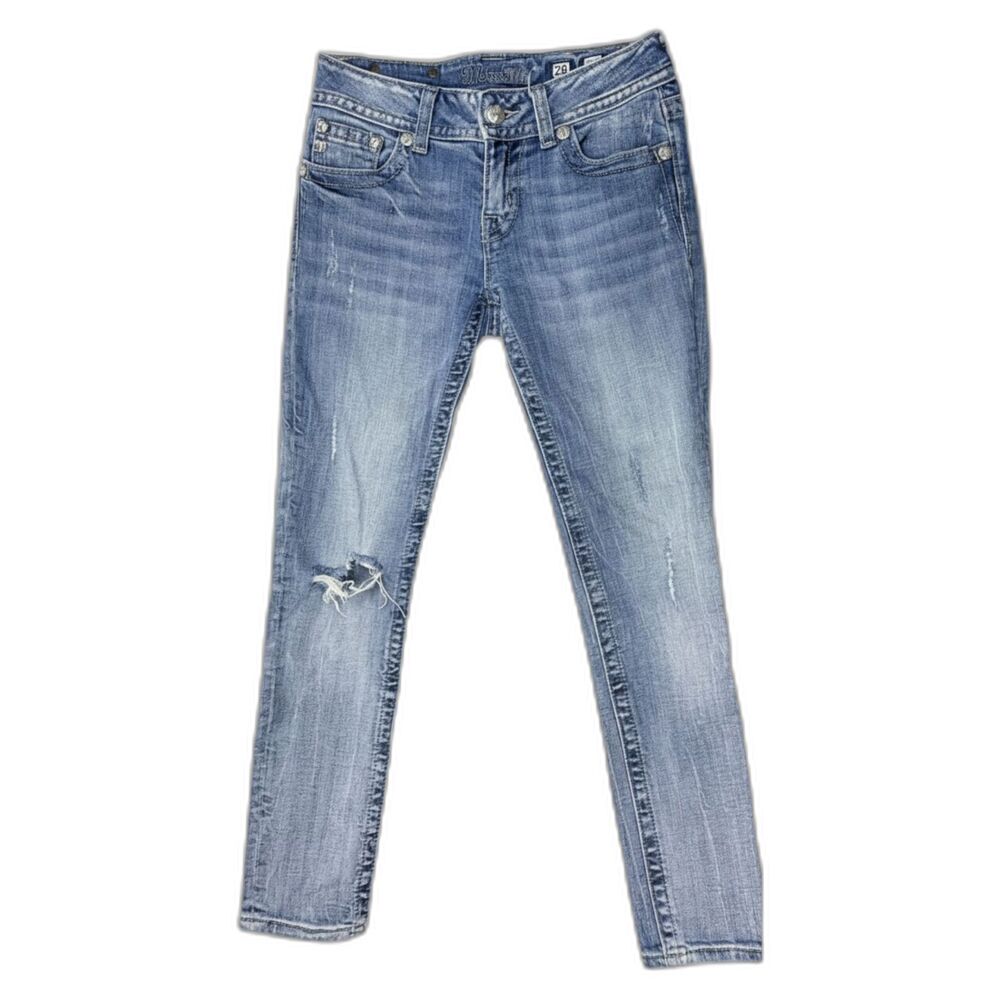 Miss Me Low Rise Ankle Skinny Jeans 28 Embellished Western Boho